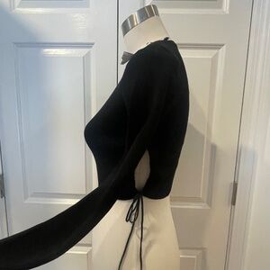 NWT ZARA black long sleeve  cut out side sweater top M